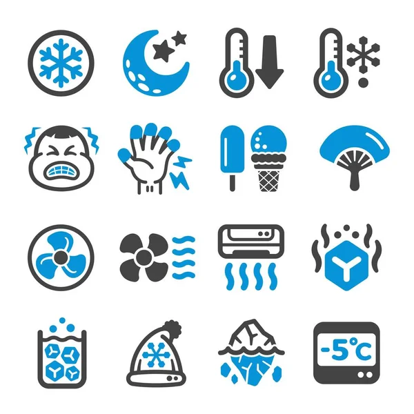 Coole Icoon Set Vector Illustratie — Stockvector