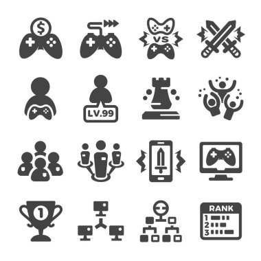 esport simgesi seti, vektör ve illüstrasyon