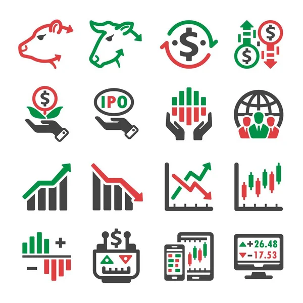 Stock Icon Set Vektor Und Illustration — Stockvektor