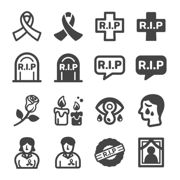 rip icon set,vector and illustration