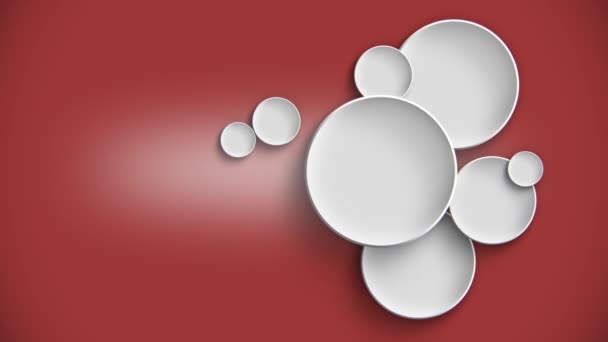 抽象的白色圆圈固体模式动画 — 图库视频影像