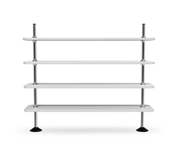 Simple Bookshelf Isolated White Model — Stock Photo, Image