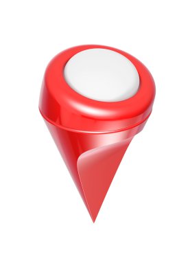 Kırmızı harita işaretçi 3d modeli