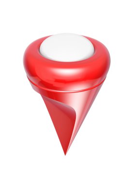 Kırmızı harita işaretçi 3d modeli