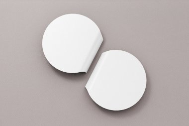 Daire kağıt konuşma balonları Derma arka plan 3d modeli