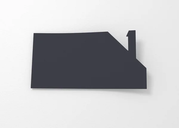 Niebieski ciemny papier karty szablon na tle modelu 3d — Zdjęcie stockowe