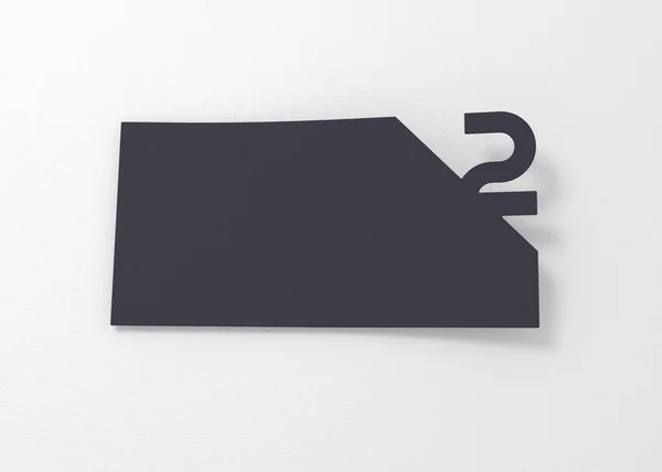 Niebieski ciemny papier karty szablon na tle modelu 3d — Zdjęcie stockowe