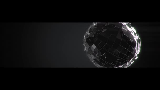 Abstract shattered sphere 3d animation — Stock Video