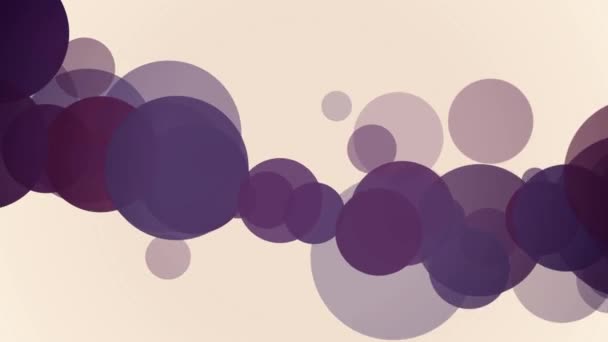 Colored circles flow waves flat animation — Stock Video