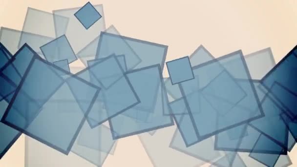 Colored cubes flow waves flat animation — Stock Video