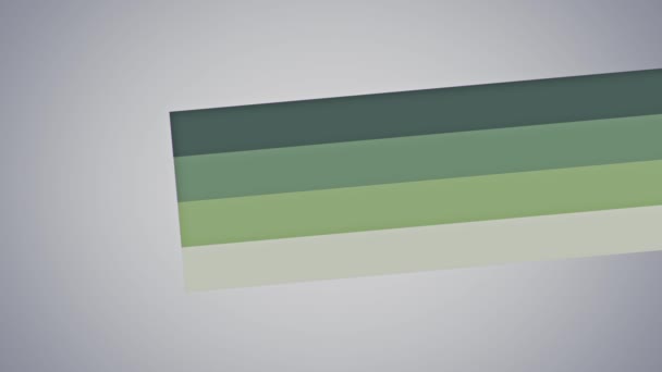 Lignes vertes étiquette animation plate 