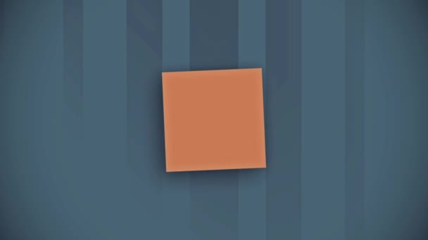 タイトルの定型化されたオレンジ色のソリッド要素フラット アニメーション — ストック動画
