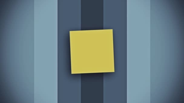 タイトルの様式化された黄色固体要素平面アニメーション — ストック動画