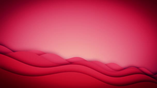 abstrait rouge vagues flux plat animation 