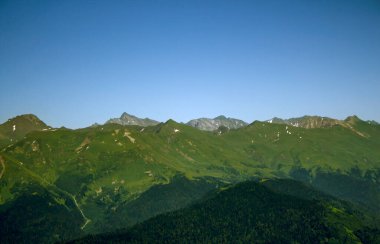 Dağ manzarası, Kafkasya dağları manzarası.