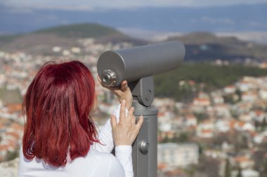 kadın işletilen sikke dürbün
