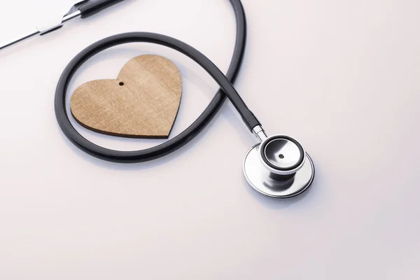 Stethoscope and heart — Stock Photo, Image