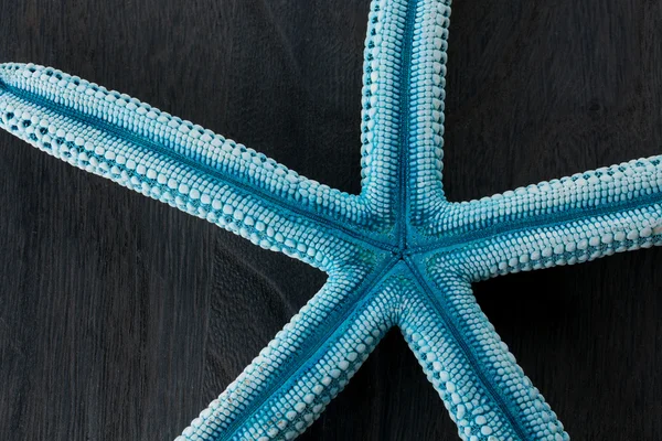 Orange starfish  on  rustic wooden boards — Stock Photo, Image