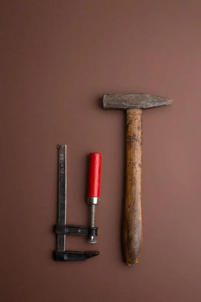 Conjunto de viejas herramientas sucias — Foto de Stock