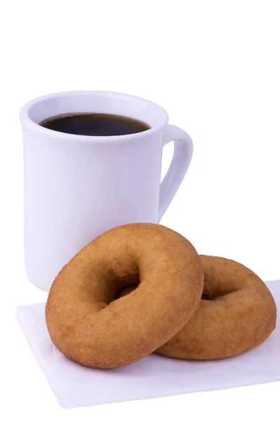 Coffee cup and donuts — Stock Photo, Image