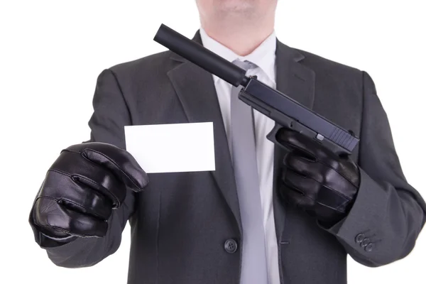 Elegant gangster hitman assassin — Stock Photo, Image