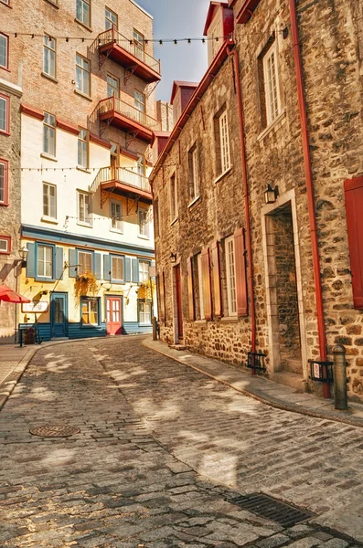Old Quebec street na den, hdr — Stock fotografie