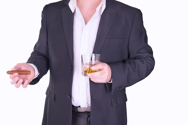 Man drinking and smoking — Stock Photo, Image