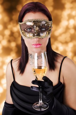 Karnaval maskesi güzel kadın