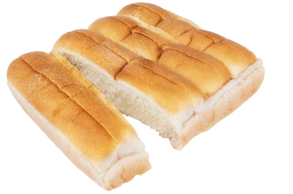 Hotdog buns on white — Stock Photo, Image