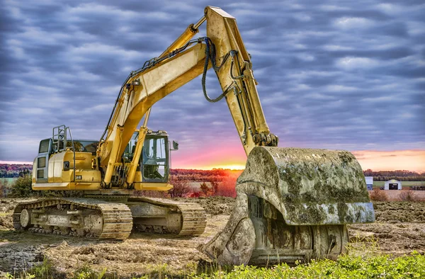 Excavator on construction site — Stock Photo, Image