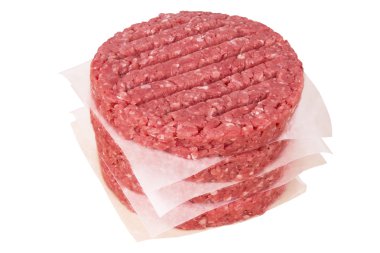 İzole hamburger köftesi
