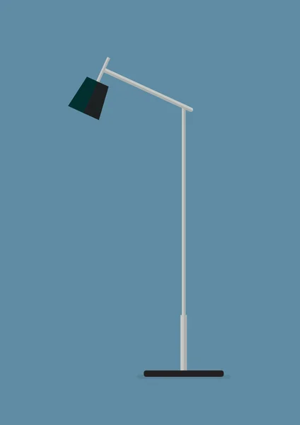Lámpara de pie icono plano — Vector de stock
