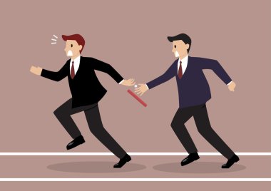 İşadamı başarısız bir bayrak yarışı rekabetimiz baton geçen için