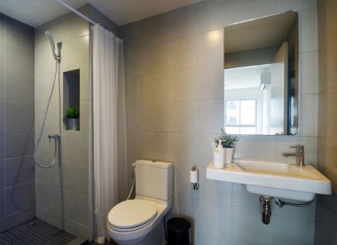 modern banyo ve duş.