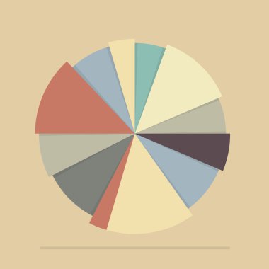 Belgeler ve raporları için pasta grafiği 