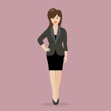Bir iş kadını. Vektör çizim