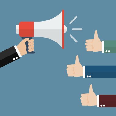 İyi duyuru. Vektör çizim