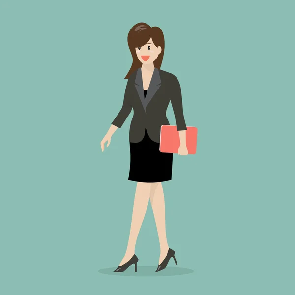 Podnikání žena chůze — Stockový vektor