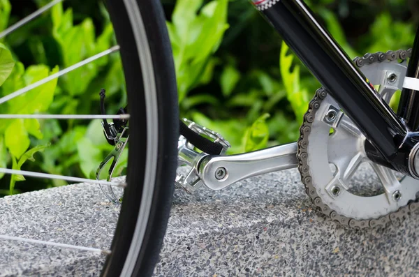 Bisiklet pedalının kapatılması — Stok fotoğraf