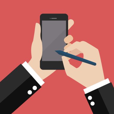 El smartphone üzerinde yazma