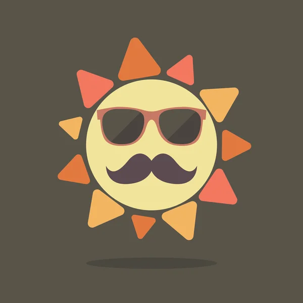 Hipster sol de verão — Vetor de Stock