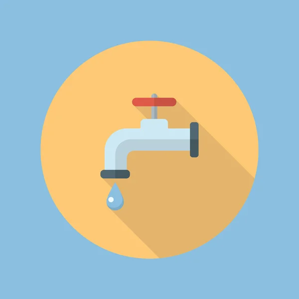 Water tap flat icon — Stock Vector