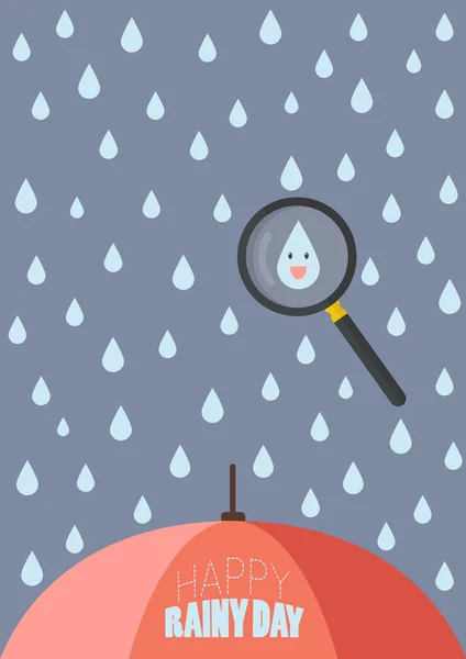 Glücklicher regnerischer Tag — Stockvektor