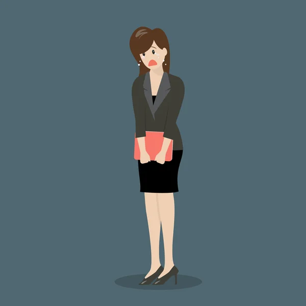 Pleurer femme d'affaires — Image vectorielle