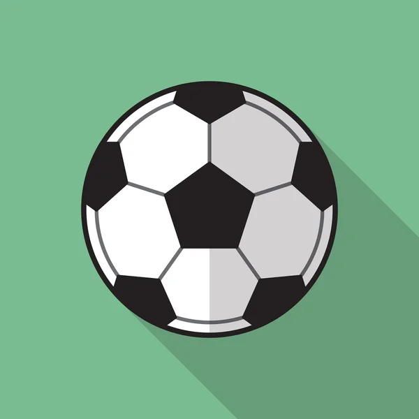 Football soccer ball flat icon — Stock Vector