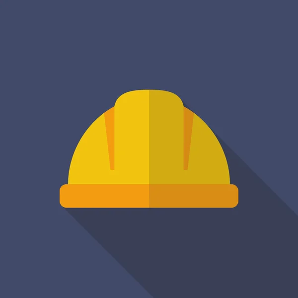 Construction helmet flat icon — Stock Vector