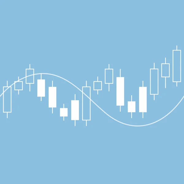 Svíčka stick graf akciového trhu — Stockový vektor