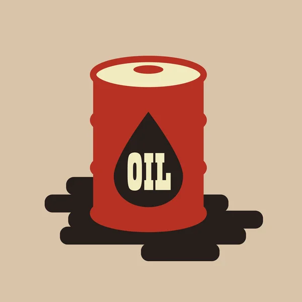 Επίπεδη εικονίδιο βαρέλι πετρελαίου — Διανυσματικό Αρχείο