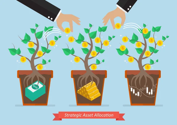 Répartition stratégique des actifs — Image vectorielle