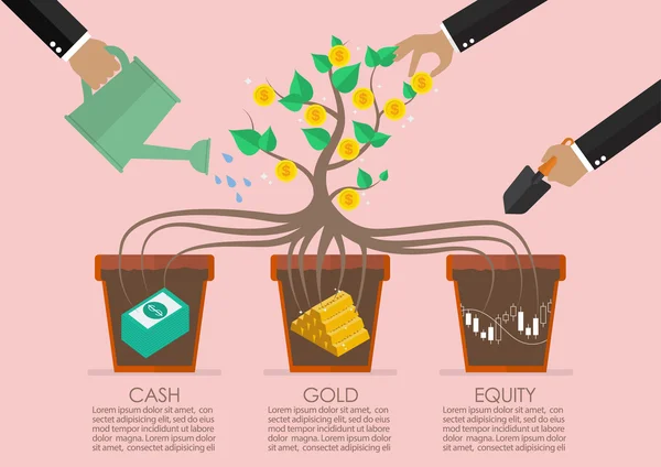 Take care your business investment infographic — Stock Vector